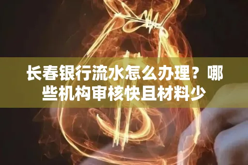 长春银行流水怎么办理?哪些机构审核快且材料少