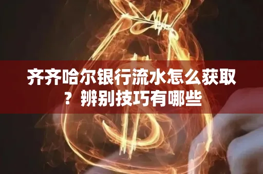 齐齐哈尔银行流水怎么获取?辨别技巧有哪些